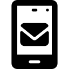 Icono de celular con correo electronico